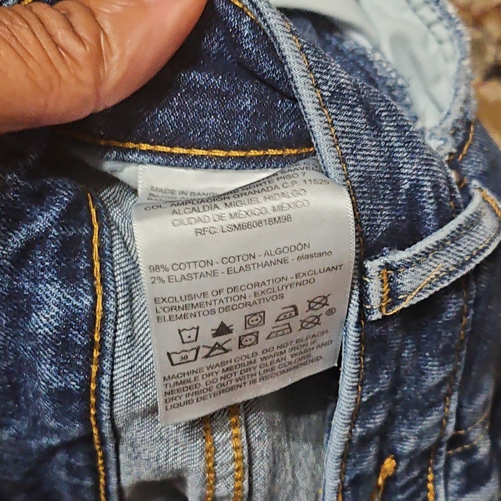 Denizen Levis Shorts Womens 12 Blue High Rise Denim Cotton Stretch Distressed - Picture 3 of 6